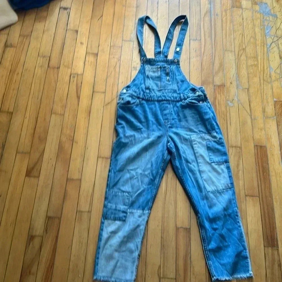 Zara patchwork  overalls - Picture 1 of 11